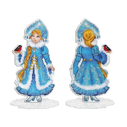 Cross stitch kit "Snow Maiden, with stand" SR-944