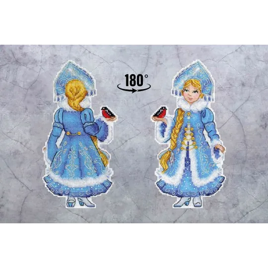 Cross stitch kit "Snow Maiden, with stand" SR-944