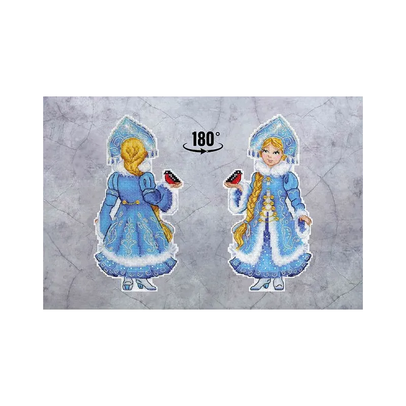 Cross stitch kit "Snow Maiden, with stand" SR-944