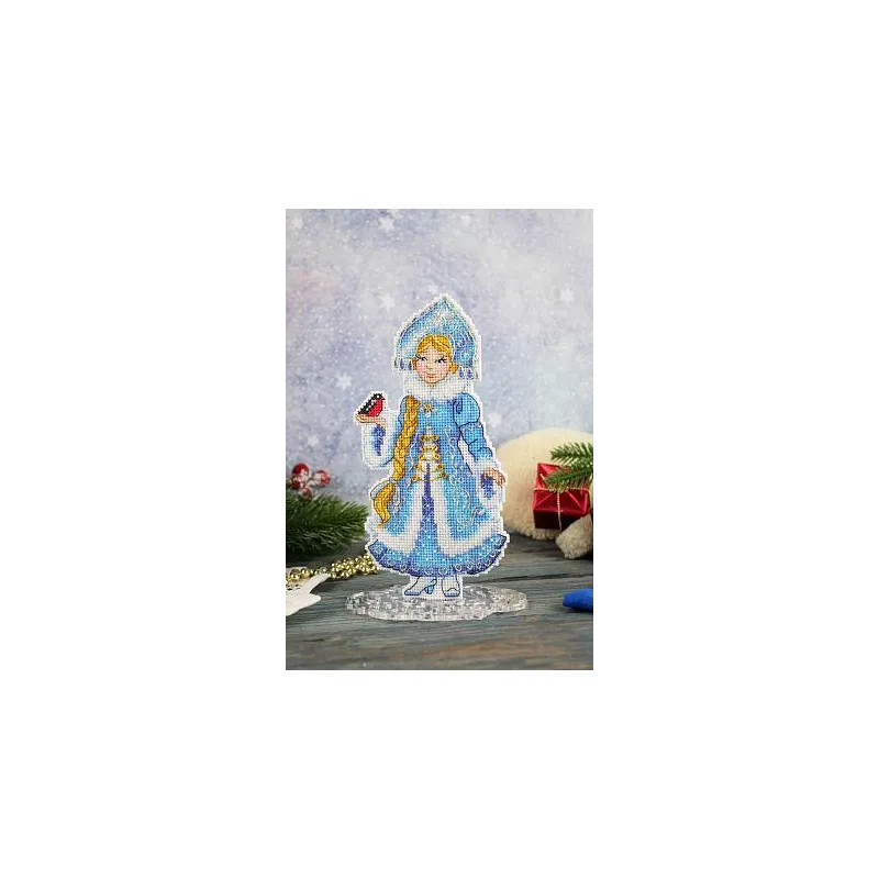 Cross stitch kit "Snow Maiden, with stand" SR-944