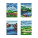 Aida 14 canvas with printed pattern "Landscapes" SSK-127