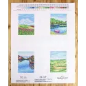 Aida 14 canvas with printed pattern "Landscapes" SSK-127