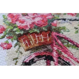 Cross stitch kit The long-awaited rendezvous 23x23 cm AAH-223