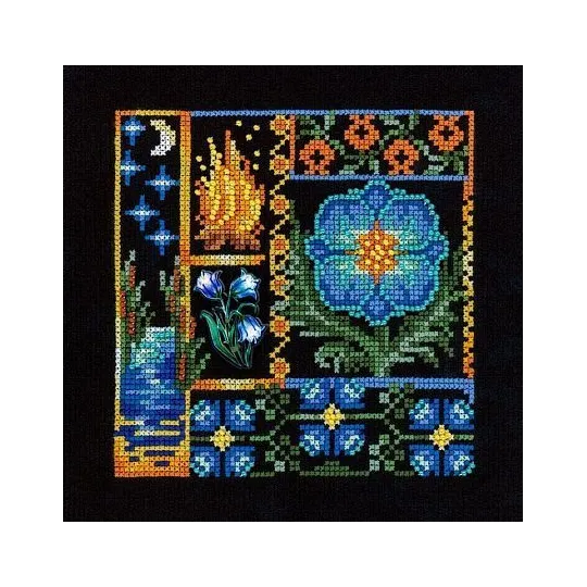 Cross stitch kit "Mini Sampler. Fern Flower" SNV-942