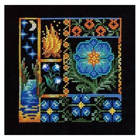 Cross stitch kit "Mini Sampler. Fern Flower" SNV-942