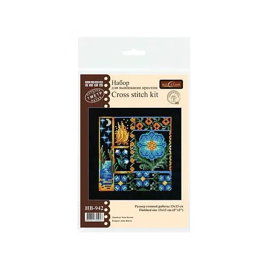 Cross stitch kit "Mini Sampler. Fern Flower" SNV-942