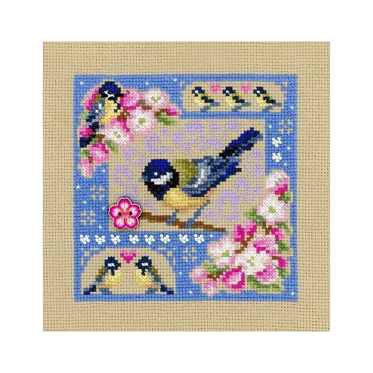 Cross stitch kit "Mini-sampler. Spring composition" SNV-947