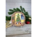 Cross-stitch kit on wooden base "Miniature. Holiday" SO-118