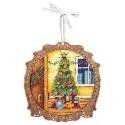 Cross-stitch kit on wooden base "Miniature. Holiday" SO-118