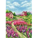 Cross stitch kit "Landscape with lupines" SANP-67