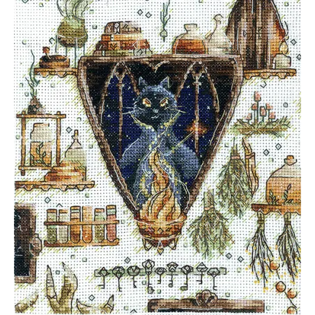 Cross stitch kit "Magical beasts. Cat" SANV-52