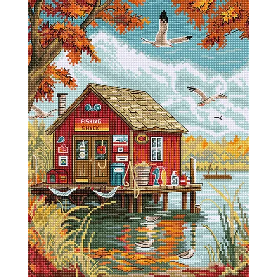 Kit de point de croix Début d'automne 21x26cm SLETIL8220