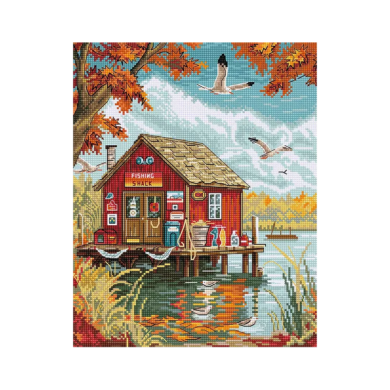 Kit de point de croix Début d'automne 21x26cm SLETIL8220