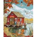 Kit de point de croix Début d'automne 21x26cm SLETIL8220