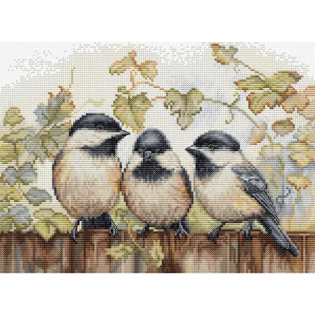 Chickadees On The Fence 24x17,5cm SBU5066