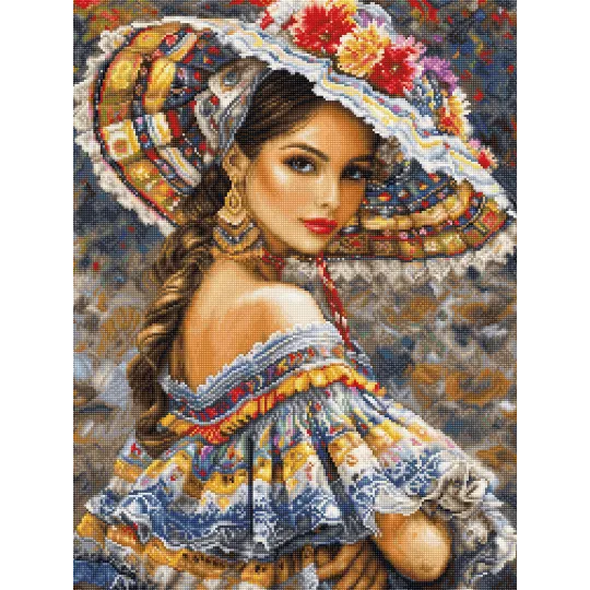 Kit Petit Point "La Fête Mexicaine" 19x25cm SG706