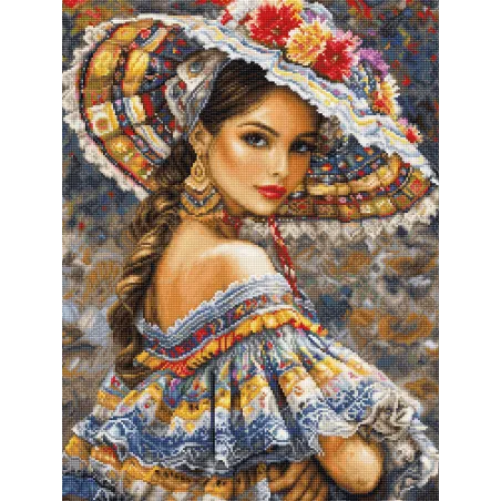 Kit Petit Point "La Fête Mexicaine" 19x25cm SG706
