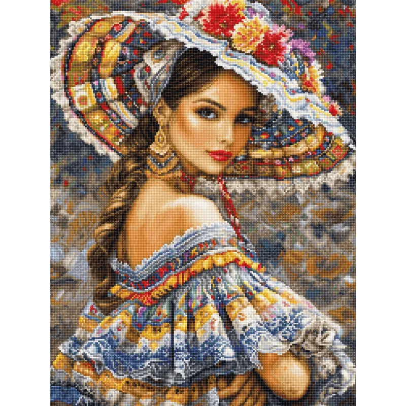 Kit Petit Point "La Fête Mexicaine" 19x25cm SG706