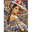 Kit Petit Point "La Fête Mexicaine" 19x25cm SG706
