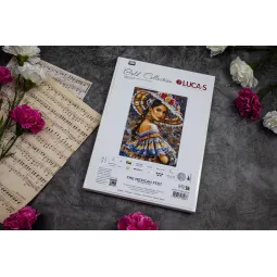 Kryželiu siuvinėjimo rinkinys "Meksikos šventė" 19x25cm SG706