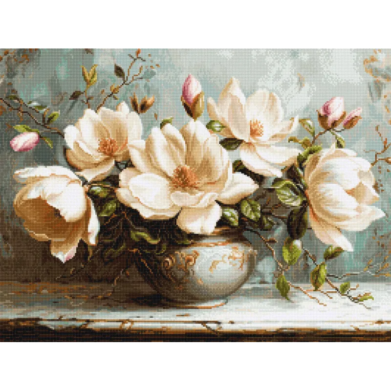 Petit Point Kit "The Mysterious Magnolias" 26,5x20cm SG707