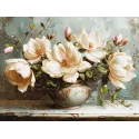 Petit Point Kit "Les Magnolias Mystérieux" 26,5x20cm SG707