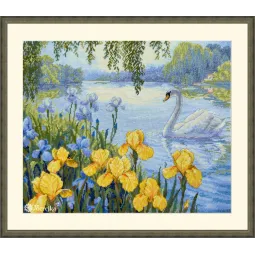 Kryželių siuvinėjimo rinkinys "Užburtas tvenkinys" 28x34 SK263