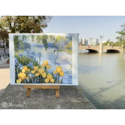 Kit de point de croix "Étang enchanté" 28x34 SK263