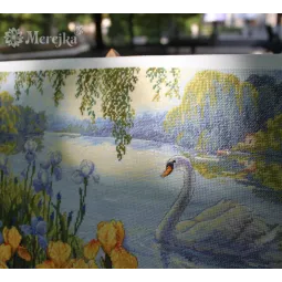 Kit de point de croix "Étang enchanté" 28x34 SK263