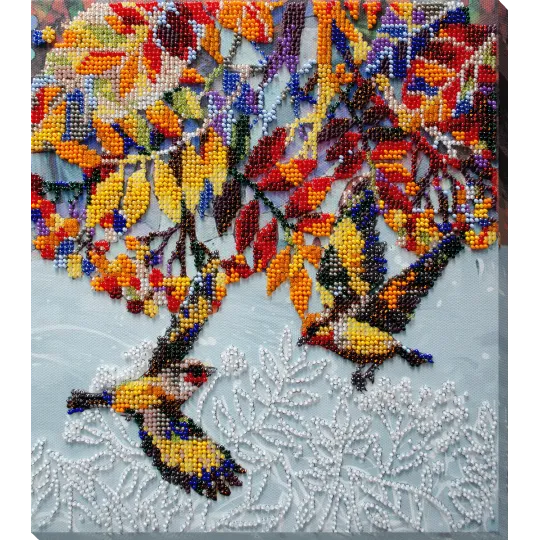 Haupt Stickpackung mit Perlen – Unter dem Schneeball (Deco Scenes) 23x26 cm AAB-922