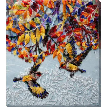 Haupt Stickpackung mit Perlen – Unter dem Schneeball (Deco Scenes) 23x26 cm AAB-922