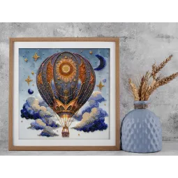 Main Bead Embroidery Kit - Air adventures (Deco Scenes) 28x28 cm AAB-923