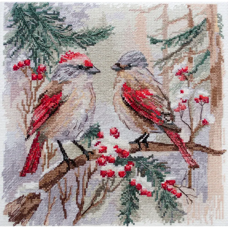 Cross-stitch kits - Chittering about winter AAH-238