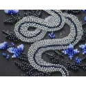 Mini Bead embroidery kit - Silver serpentine AAM-255