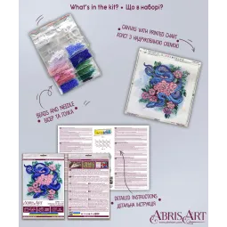 Mid-sized bead embroidery kit - Embrace of nature (Deco Scenes) 20x20 cm AAMB-110