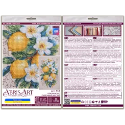 Kits de point de croix Ambiance citron (Décors Scènes) 14x21 cm AAH-246