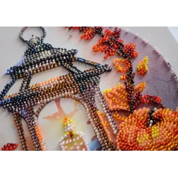 Kit de broderie de perles de taille moyenne - Lumière d'automne (Décors) 20x20 cm AAMB-109