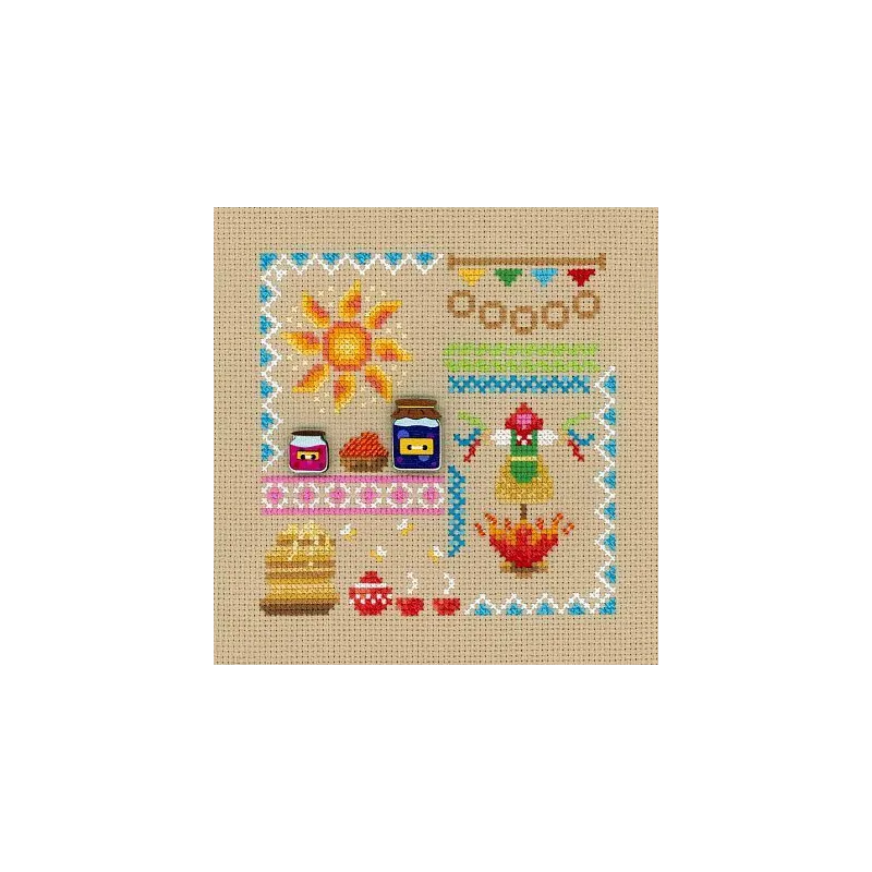 Cross stitch kit "Mini Sampler. Pancake Week" SNV-943