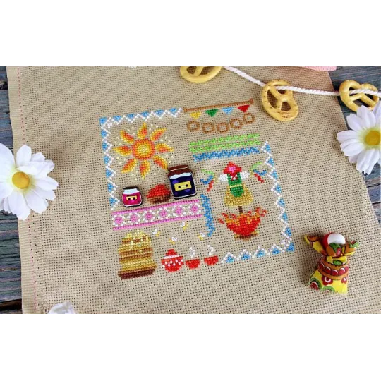 Cross stitch kit "Mini Sampler. Pancake Week" SNV-943