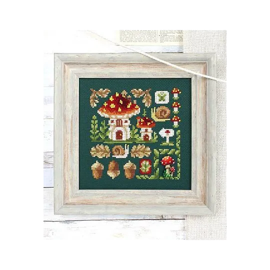 Cross stitch kit "Mini Sampler. Fly Agaric House" SNV-944