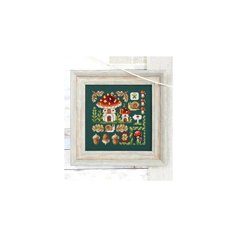 Cross stitch kit "Mini Sampler. Fly Agaric House" SNV-944