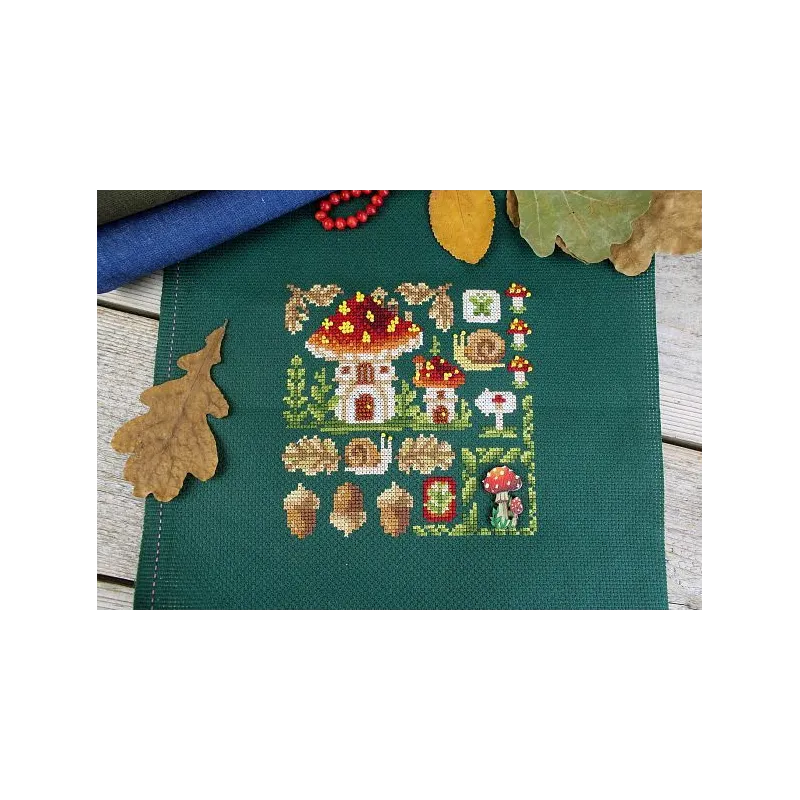 Cross stitch kit "Mini Sampler. Fly Agaric House" SNV-944