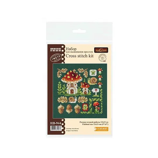 Cross stitch kit "Mini Sampler. Fly Agaric House" SNV-944