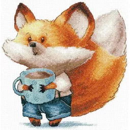 Kit de point de croix "Amateurs de café. Renard" SANK-67