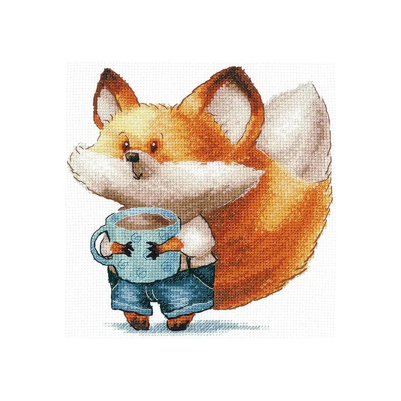 Cross stitch kit "Coffee Lovers. Fox" SANK-67