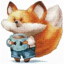 Cross stitch kit "Coffee Lovers. Fox" SANK-67