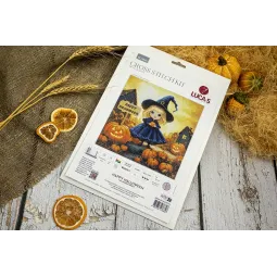 Kit de point de croix Joyeux Halloween 22x22cm SBU5069