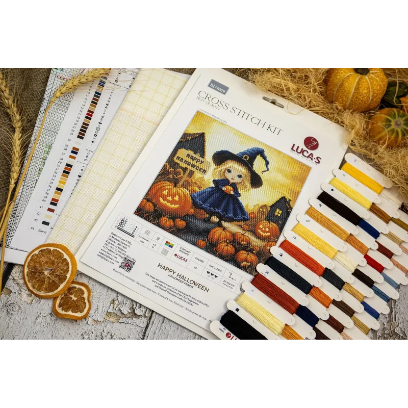 Cross Stitch Kit Happy Halloween 22x22cm SBU5069