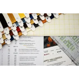 Kit de point de croix Joyeux Halloween 22x22cm SBU5069