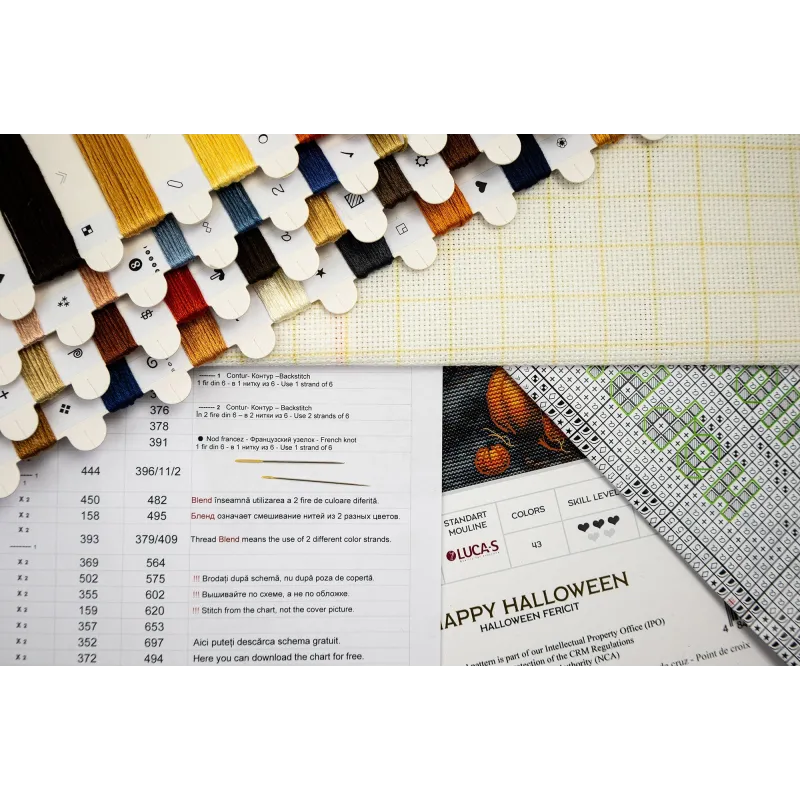 Набор для вышивания крестиком Счастливого Хэллоуина 22x22см SBU5069